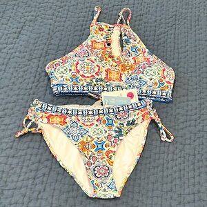 NWT Cupshe Size L Multicolor Bikini